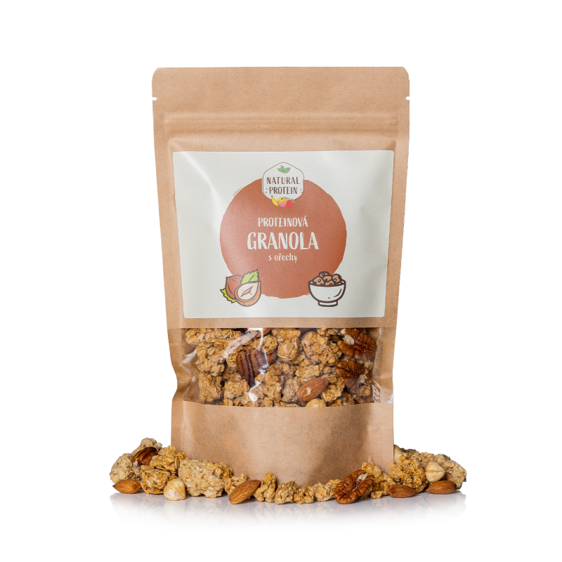 Proteínová granola - orechová (250 g) 5 kusov