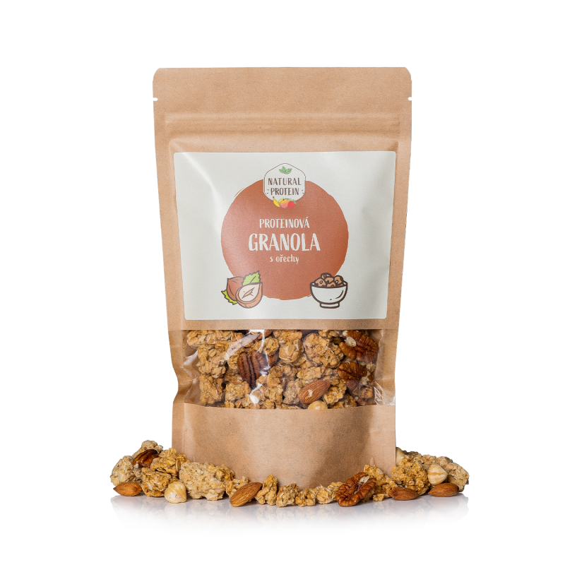 Proteínová granola - orechová 5 kusov