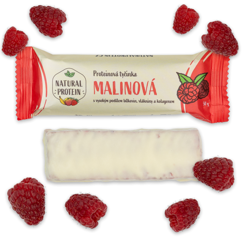 Proteínová tyčinka s kolagénom - Malinová 1 kus