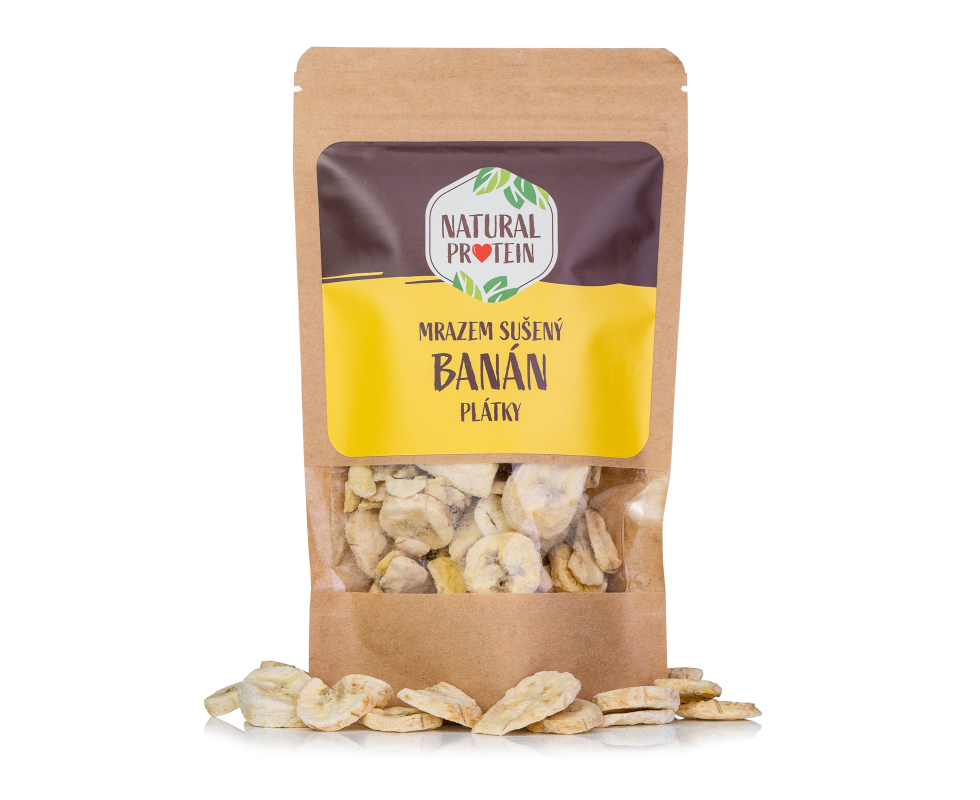 Mrazom sušené banány - Plátky (50 g) 1 kus