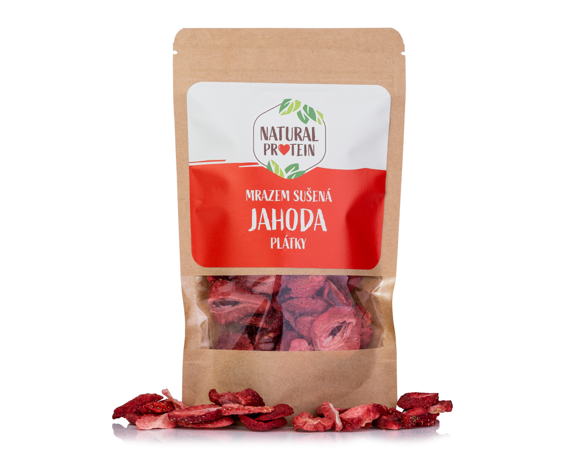 Mrazom sušené jahody plátky