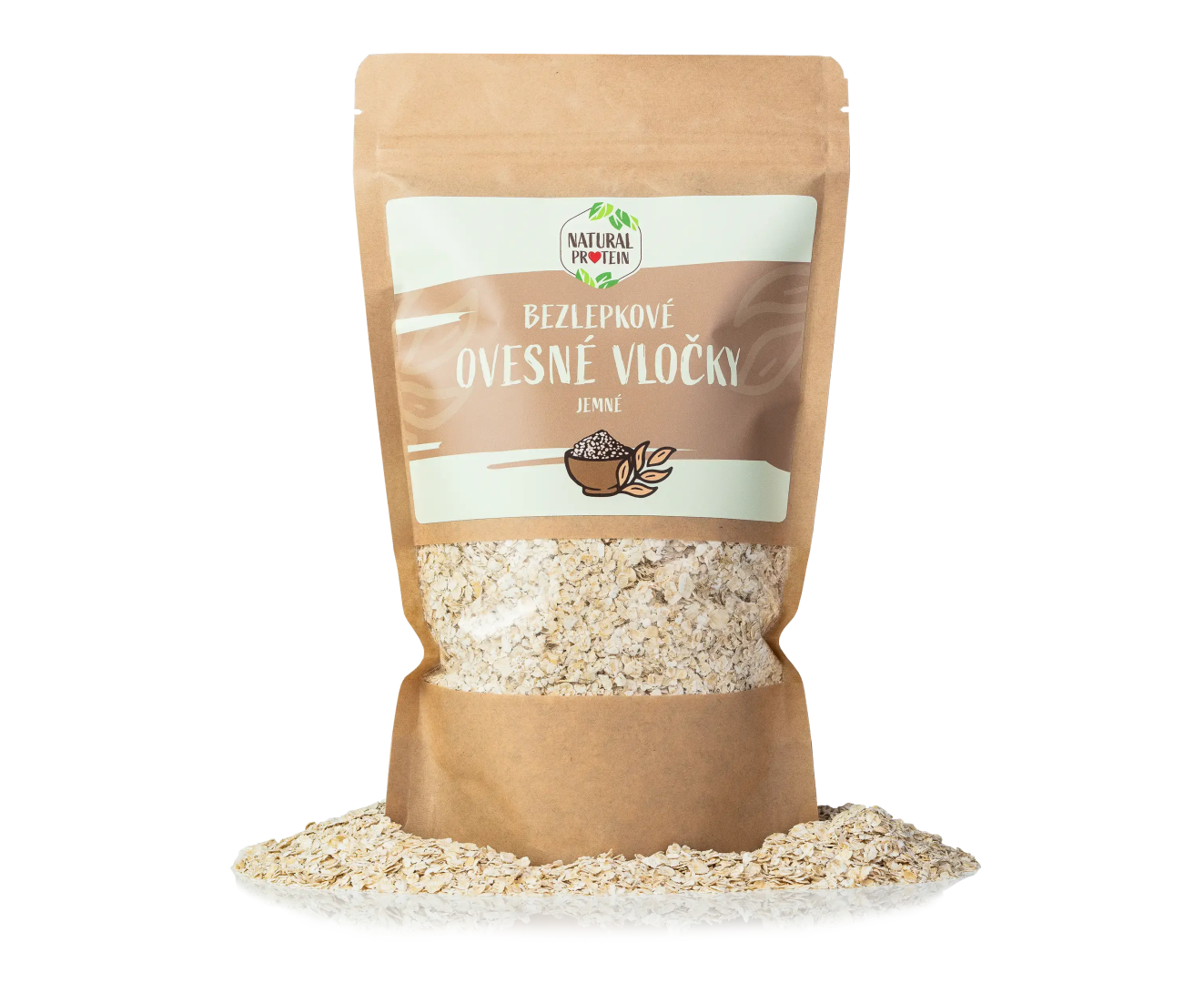 NaturalProtein Ovesné vločky bezlepkové - jemné