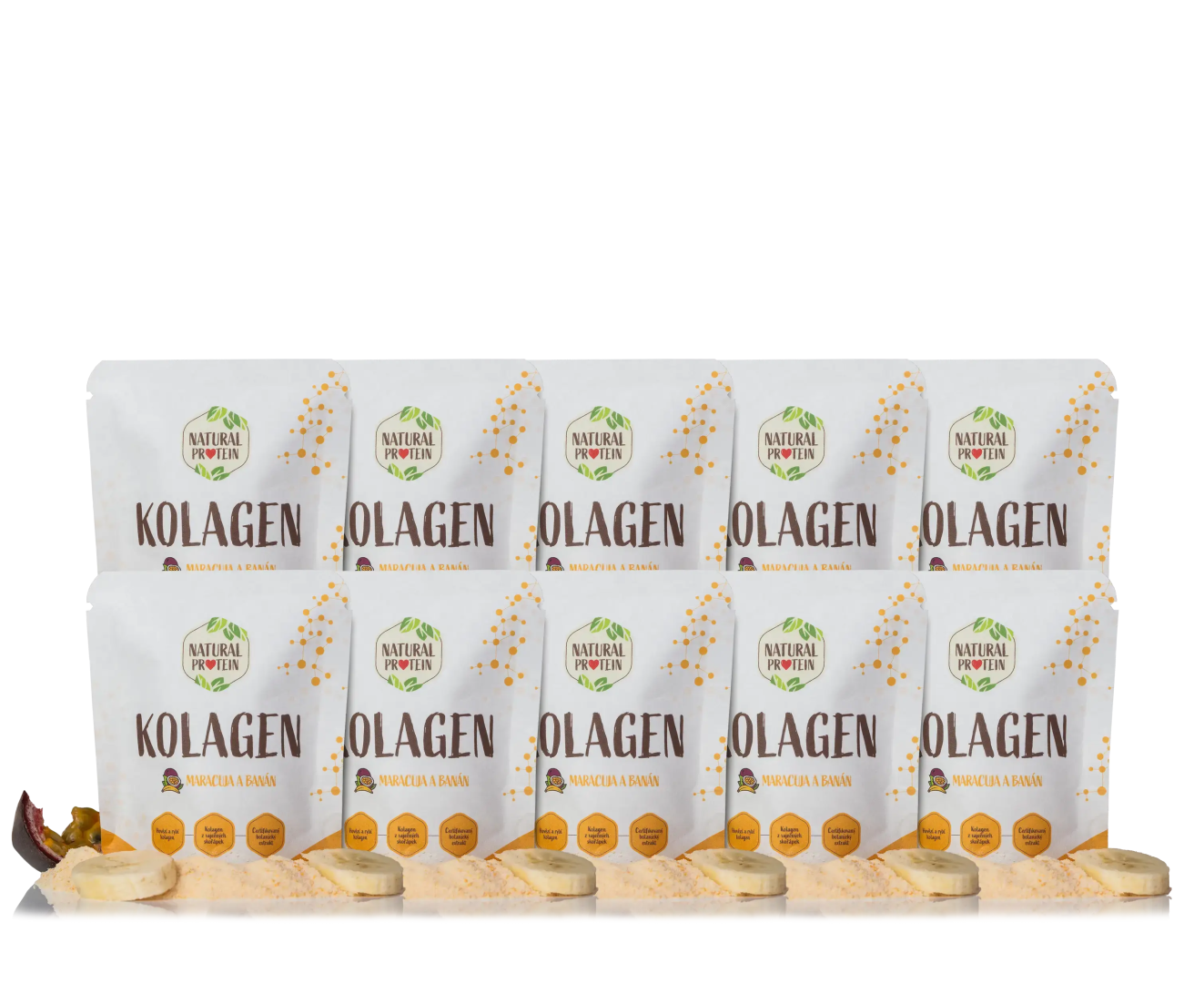 NaturalProtein Kolagén - Maracuja a banán (10 g) 10 kusov