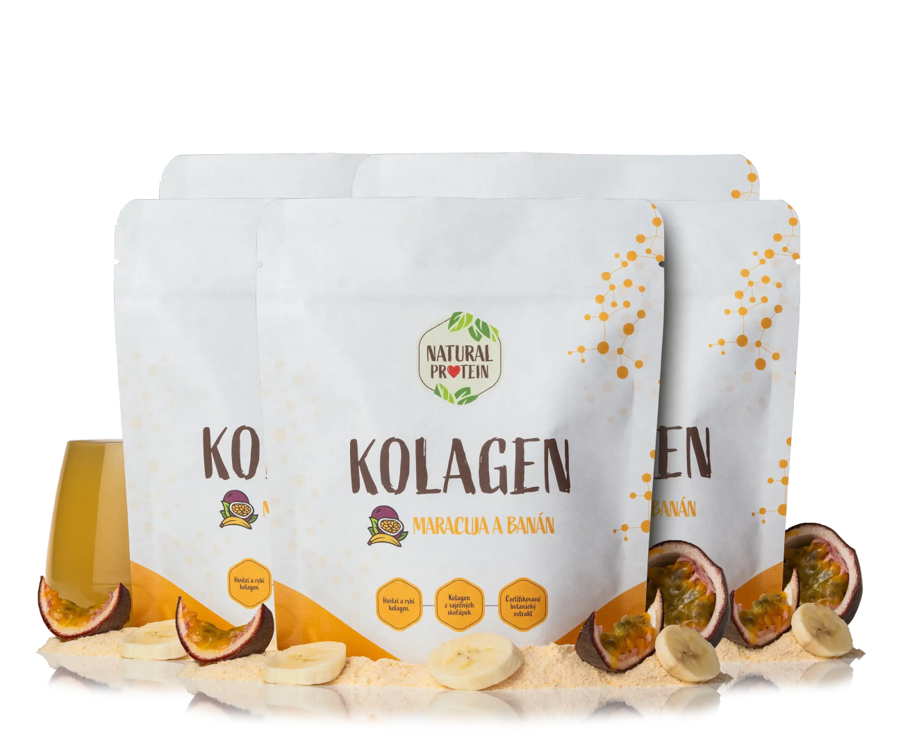 NaturalProtein Kolagén - Maracuja a banán 5 kusov