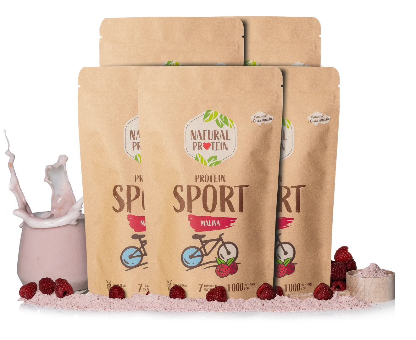 NaturalProtein Šport - Malina 5 kusov