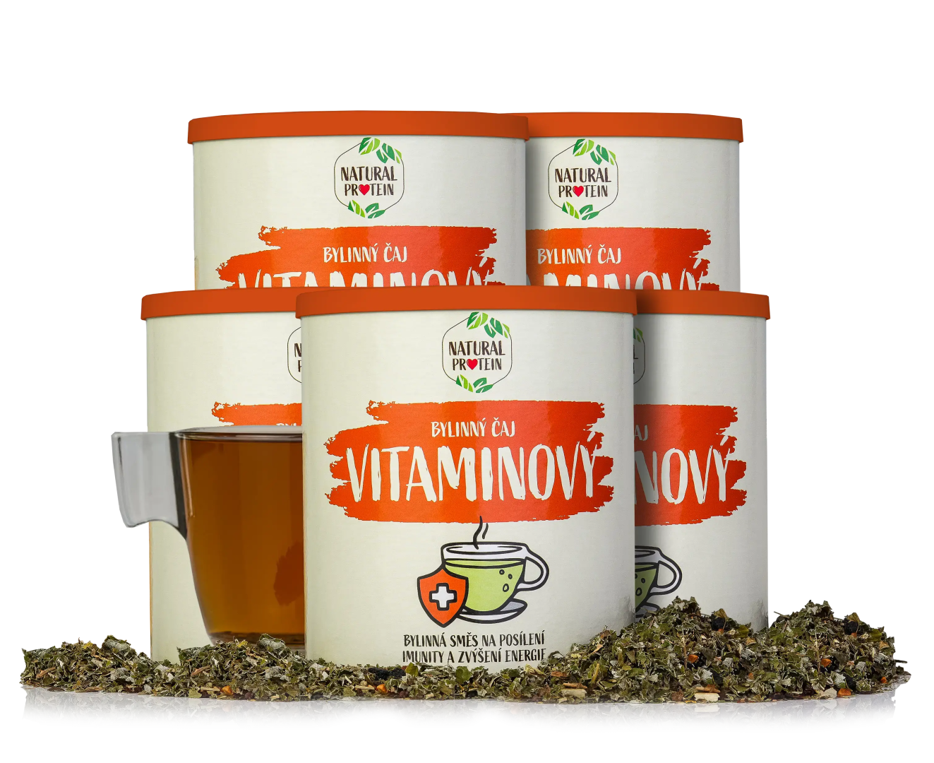 NaturalProtein Bylinný sypaný čaj - vitamínový 5 kusov