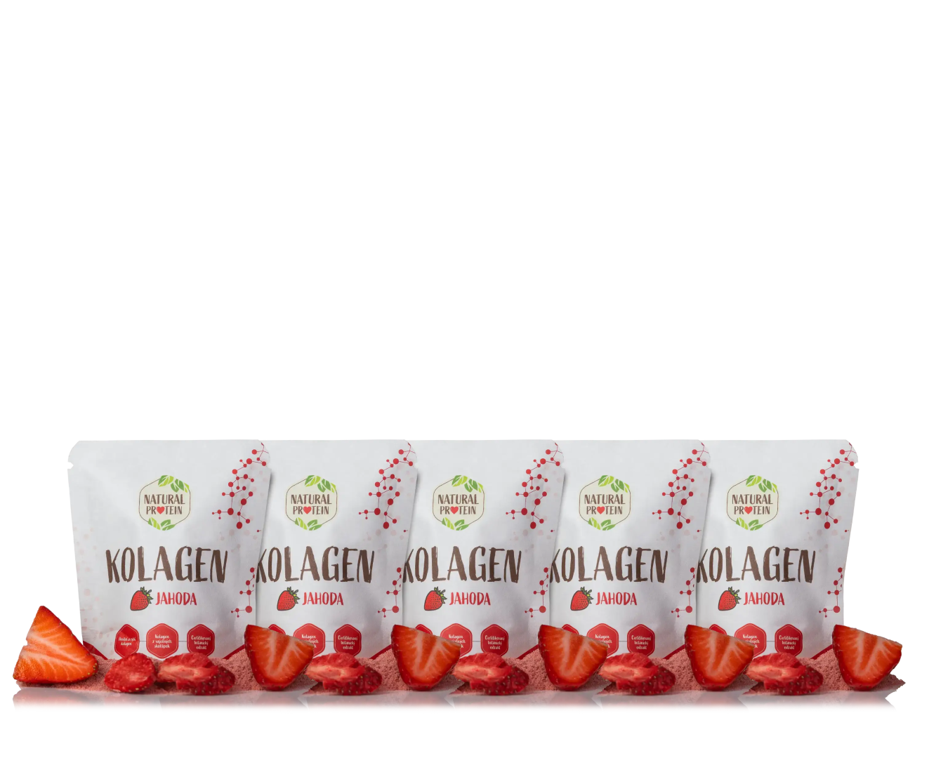 NaturalProtein Kolagén - Jahoda (10 g) 5 kusov