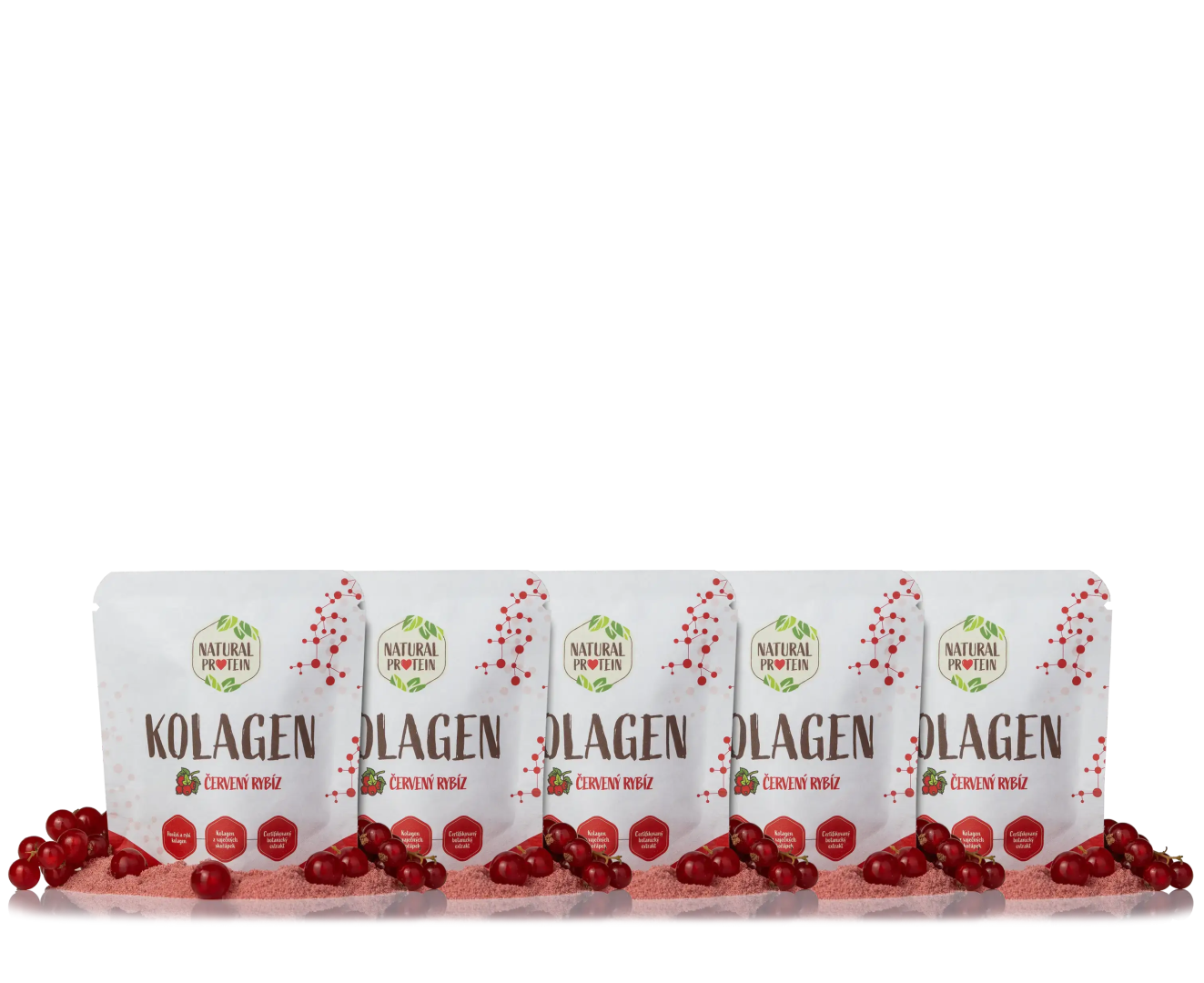 NaturalProtein Kolagén - Červené ríbezle (10 g) 5 kusov