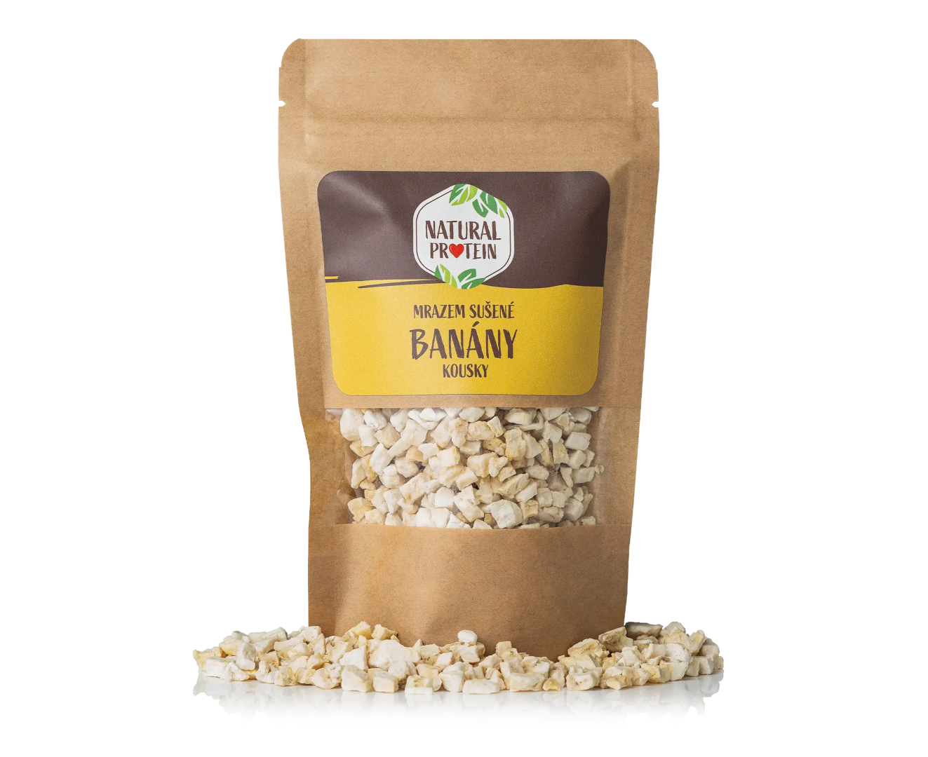 NaturalProtein Mrazom sušené banány - kúsky