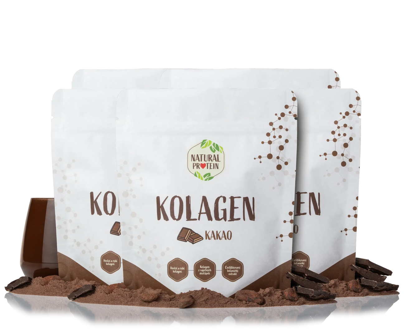 NaturalProtein Kolagén - Kakao 5 kusov