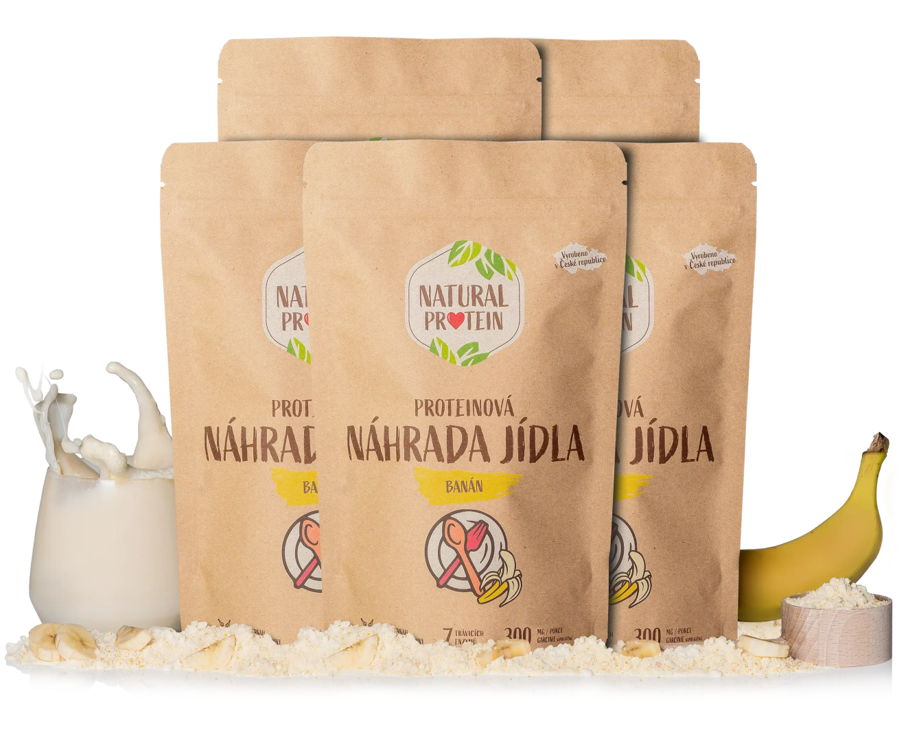 NaturalProtein Náhrada jedla - Banán 5 kusov