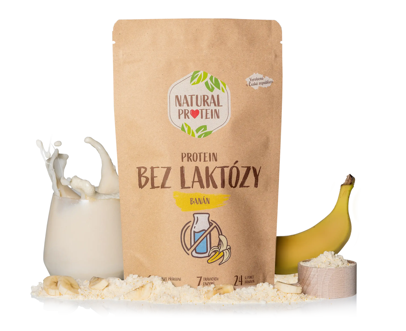 NaturalProtein Bezlaktózový proteín - Banán