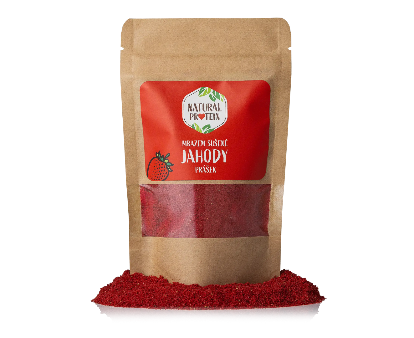 NaturalProtein Mrazom sušené jahody - prášok