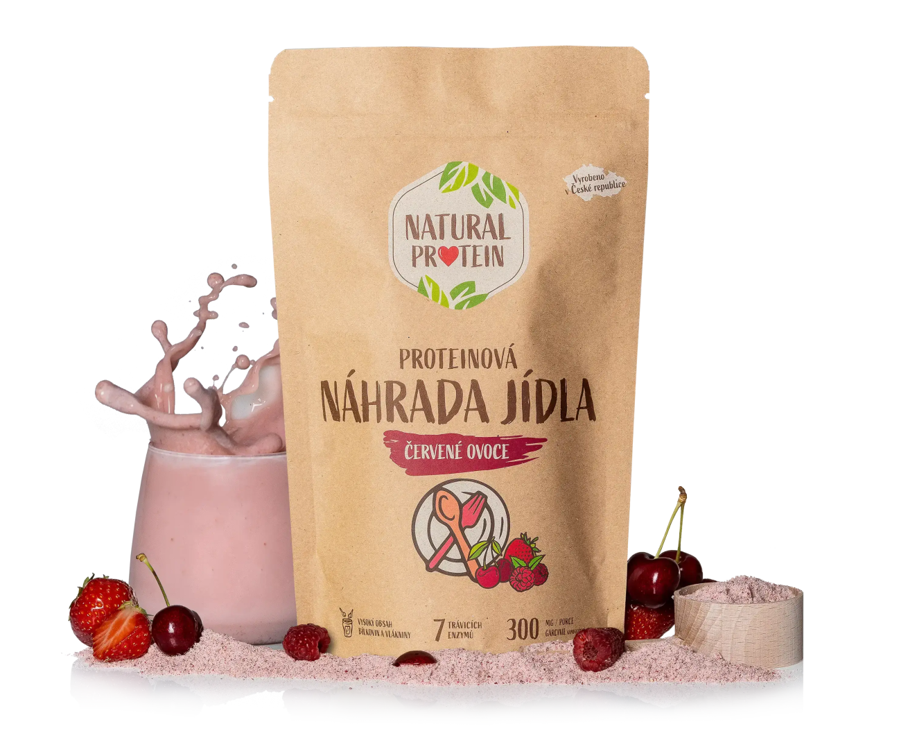 NaturalProtein Náhrada jídla - Červené ovoce Letní akce