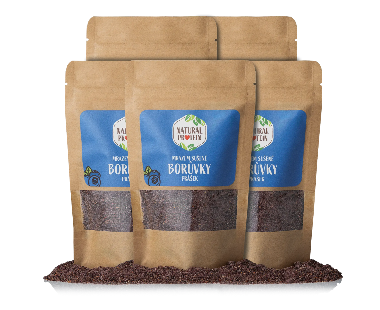 NaturalProtein Mrazom sušené čučorietky - prášok 5 kusov