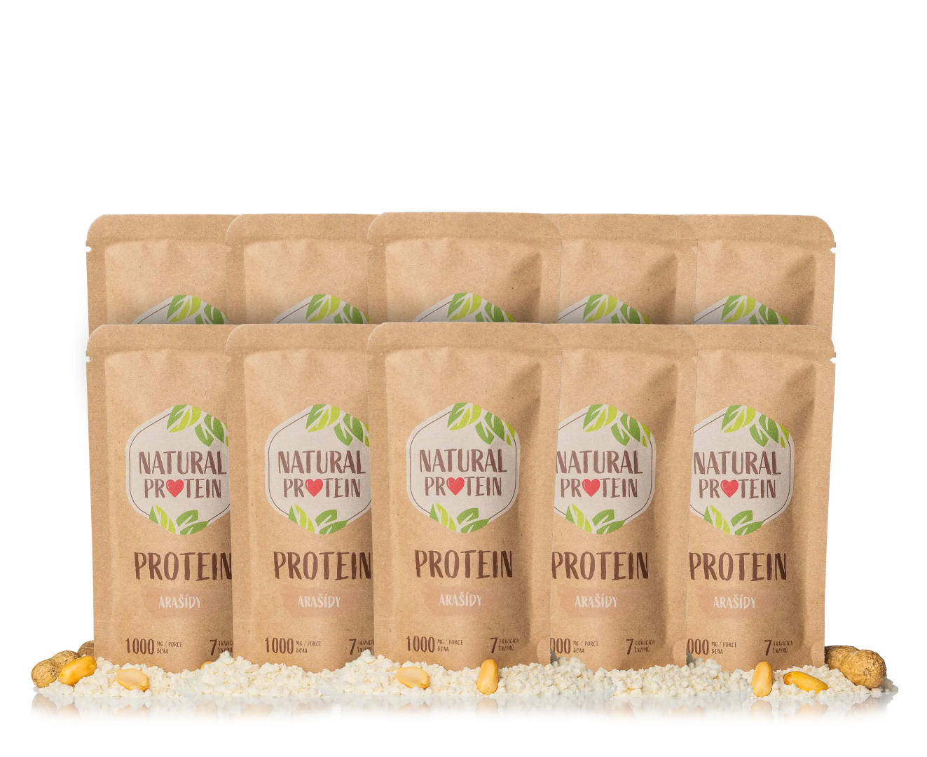 NaturalProtein Arašidový proteín (35 g) 10 kusov