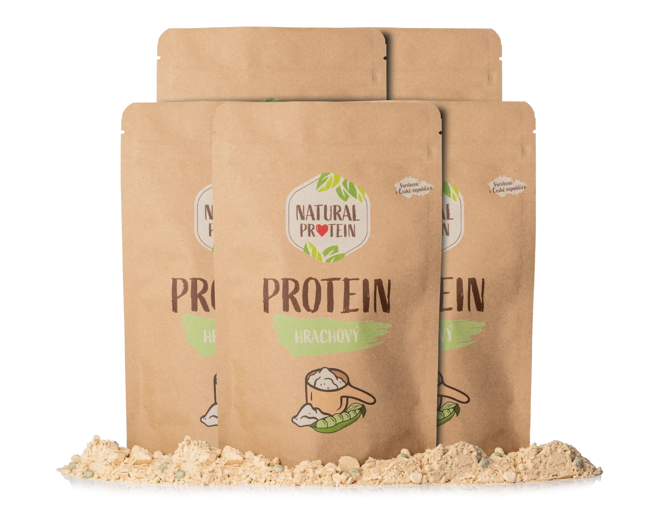 NaturalProtein Hrachový protein 5 kusov