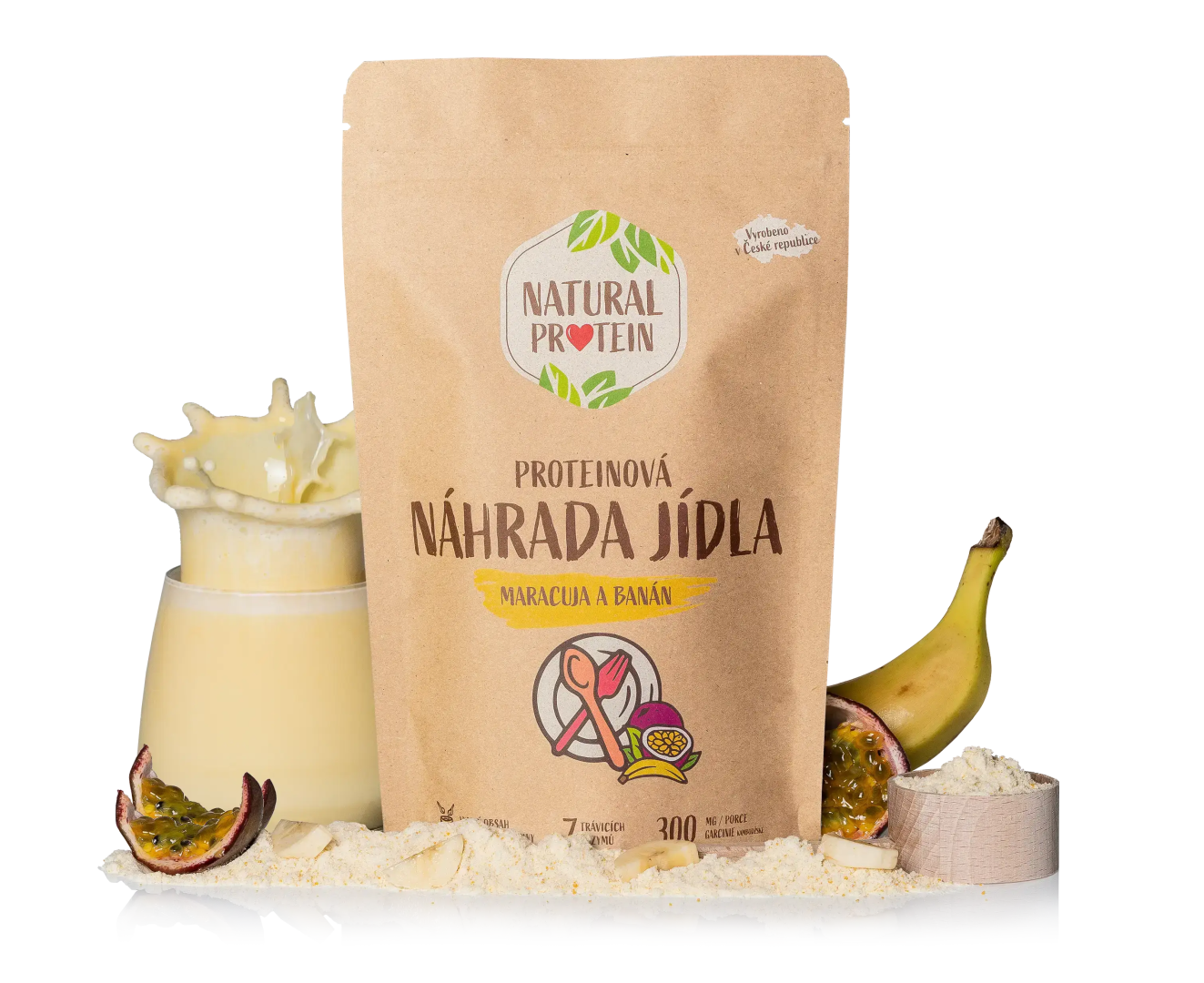 NaturalProtein Náhrada jídla - Maracuja a banán Letní akce