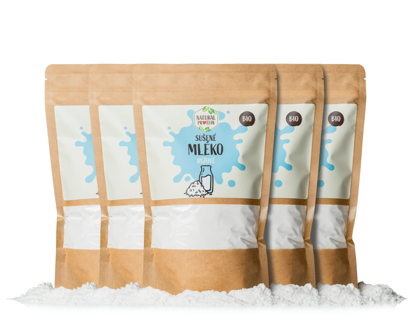 NaturalProtein Sušené ryžové mlieko 5 kusov