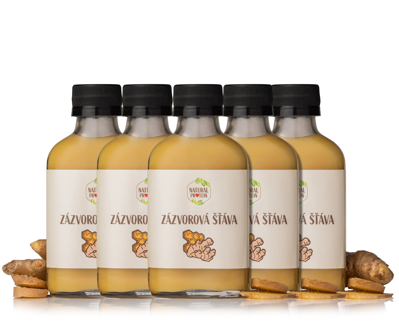 NaturalProtein Zázvorová šťáva 5 kusov