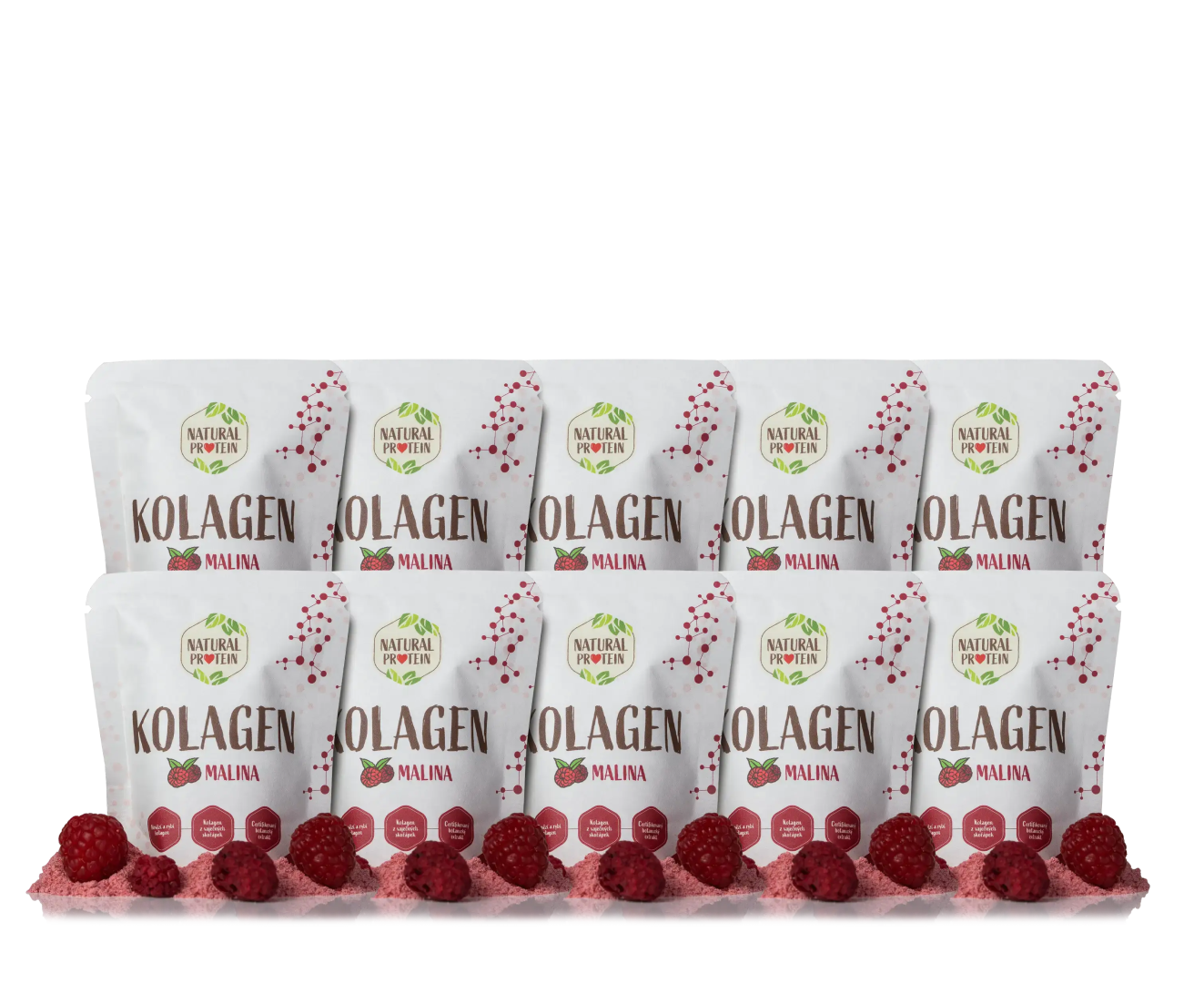 NaturalProtein Kolagén - Malina (10 g) 10 kusov