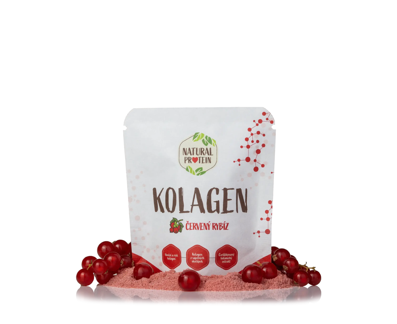 NaturalProtein Kolagén - Červené ríbezle (10 g)