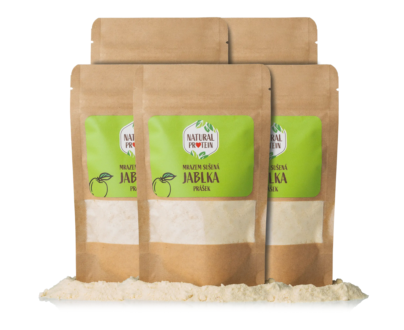 NaturalProtein Mrazom sušená jablka - prášok 5 kusov