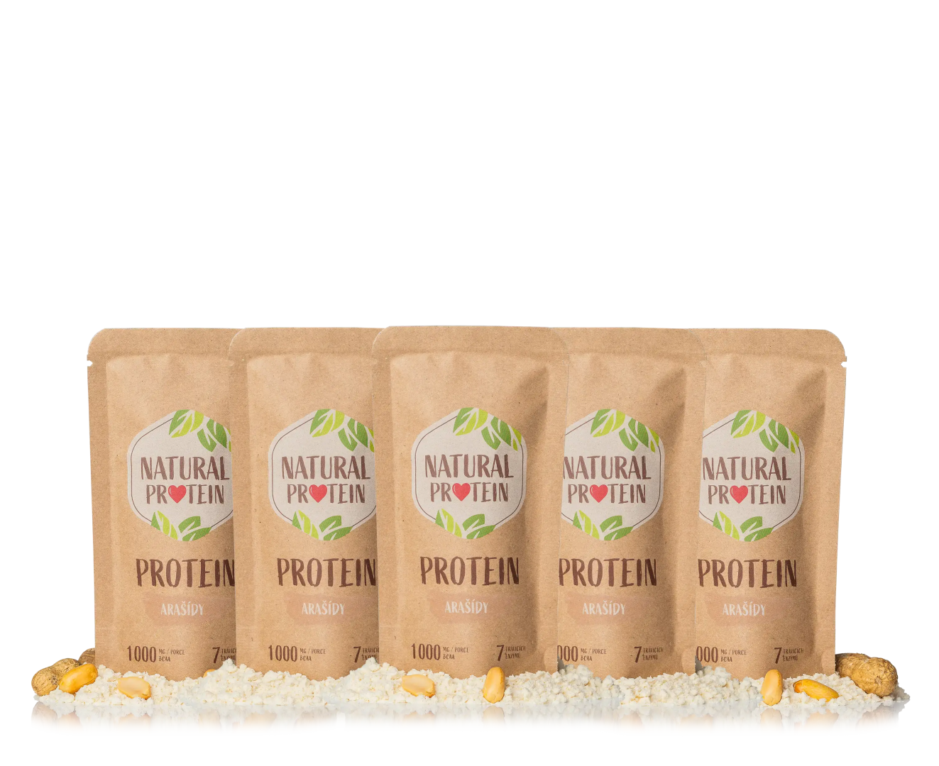 NaturalProtein Arašidový proteín (35 g) 5 kusov