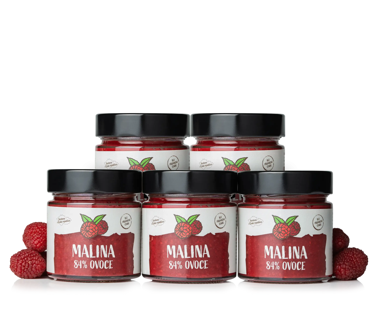 NaturalProtein Malinový džem 5 kusov
