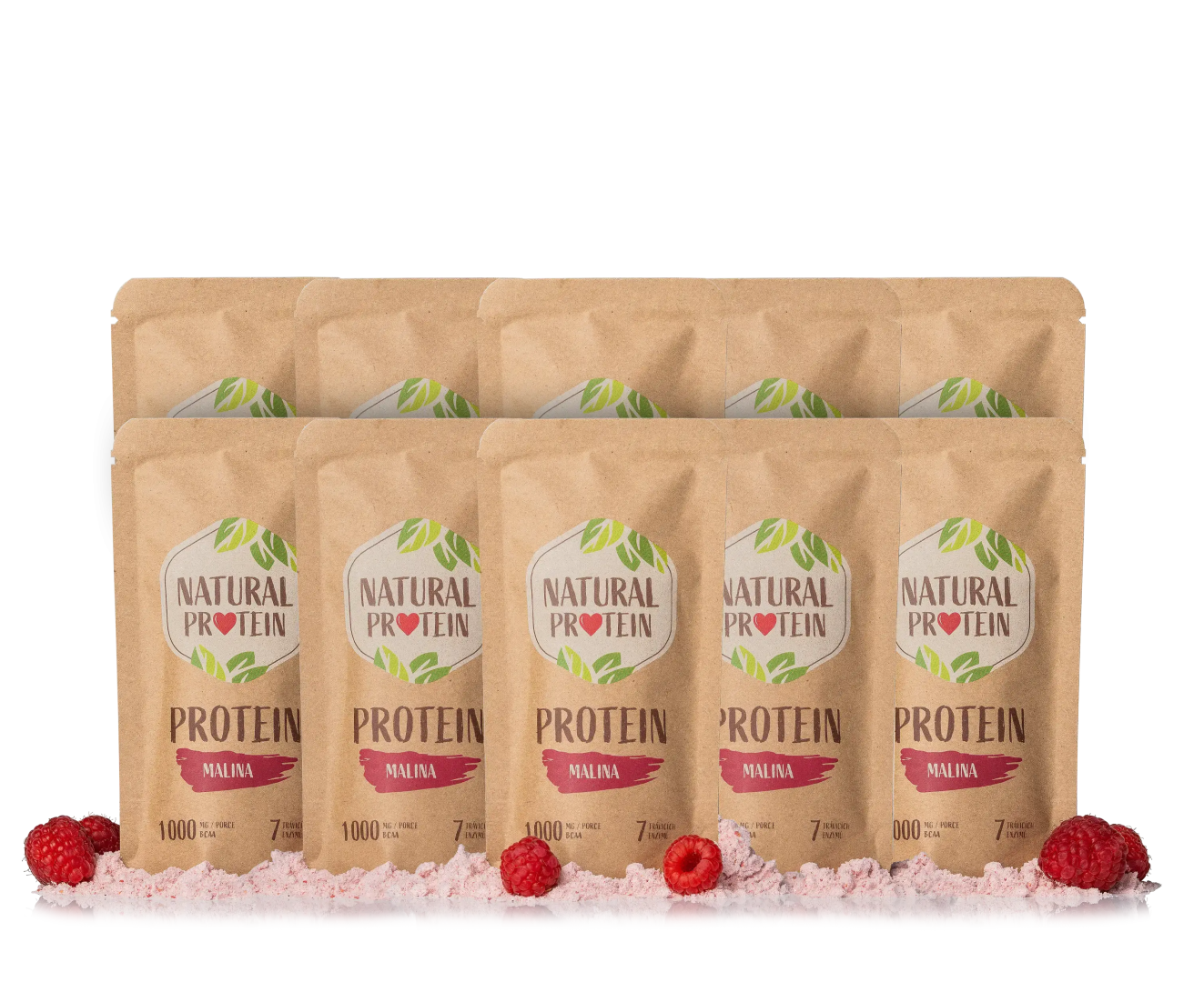 NaturalProtein Malinový proteín (35 g) 10 kusov