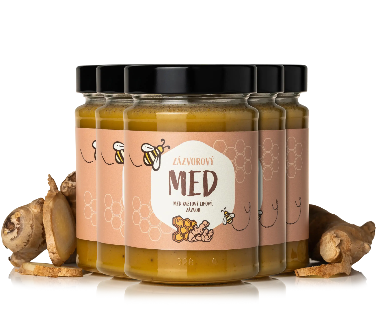 NaturalProtein Zázvorový med 5 kusov