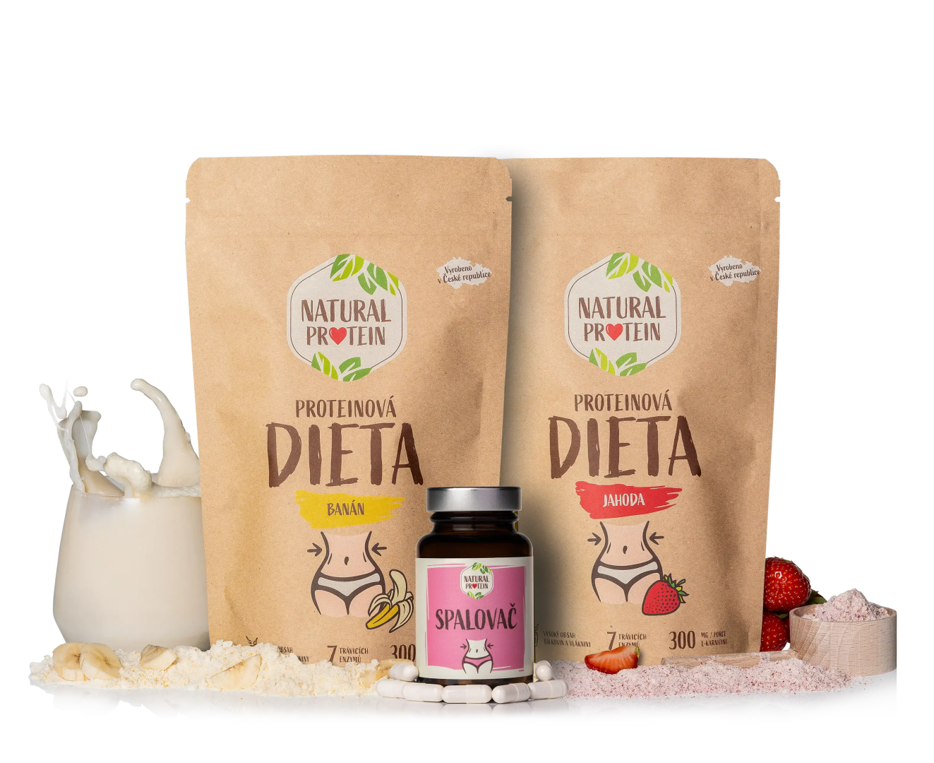 NaturalProtein PROTEÍNOVÁ DIÉTA (2 balenia + spaľovač)