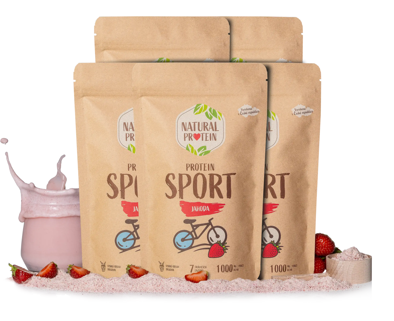 NaturalProtein Šport - Jahoda 5 kusov