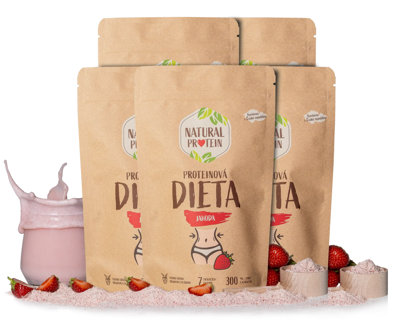 NaturalProtein Proteínová diéta - Jahoda 5 kusov