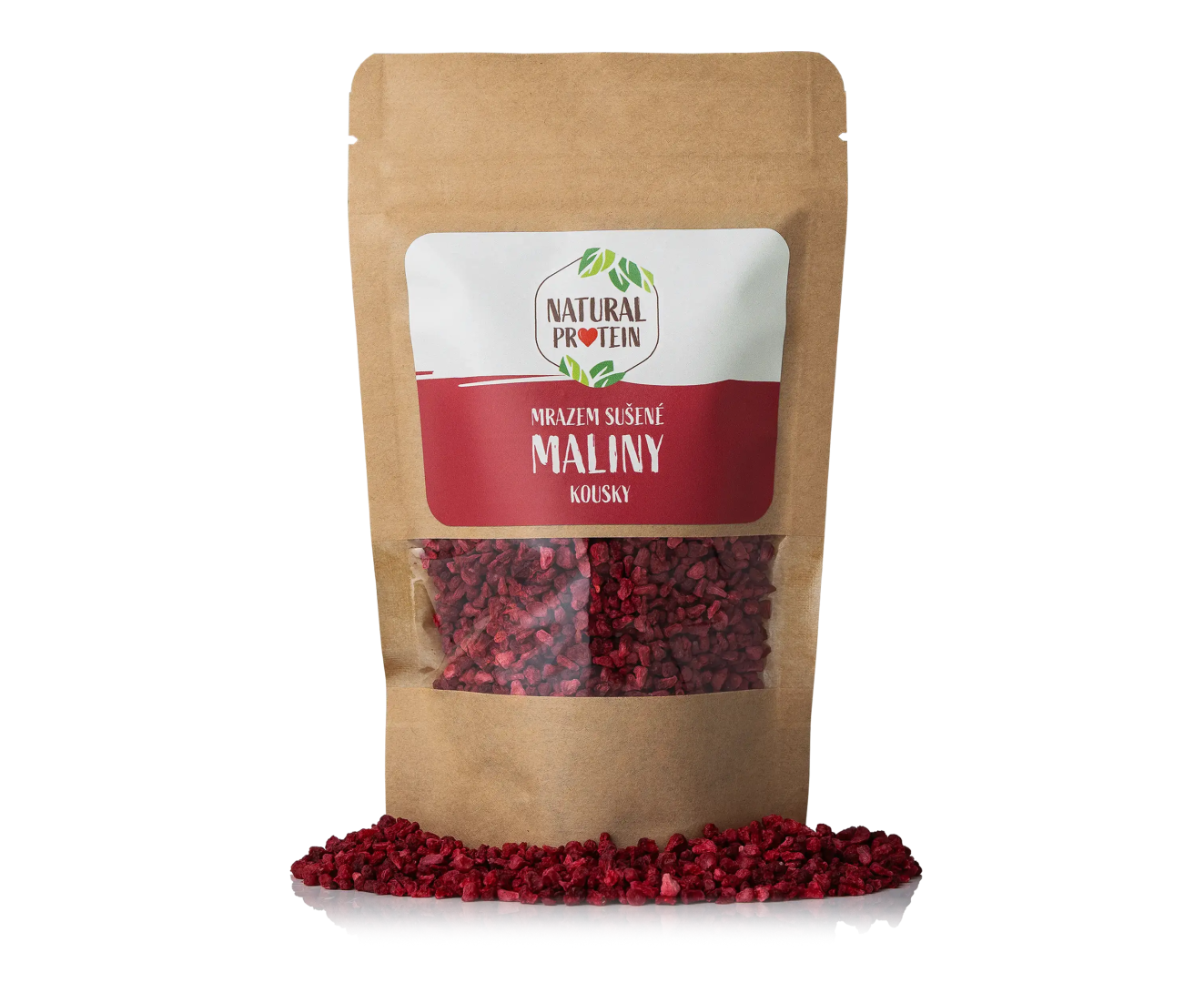 NaturalProtein Mrazom sušené maliny - kúsky