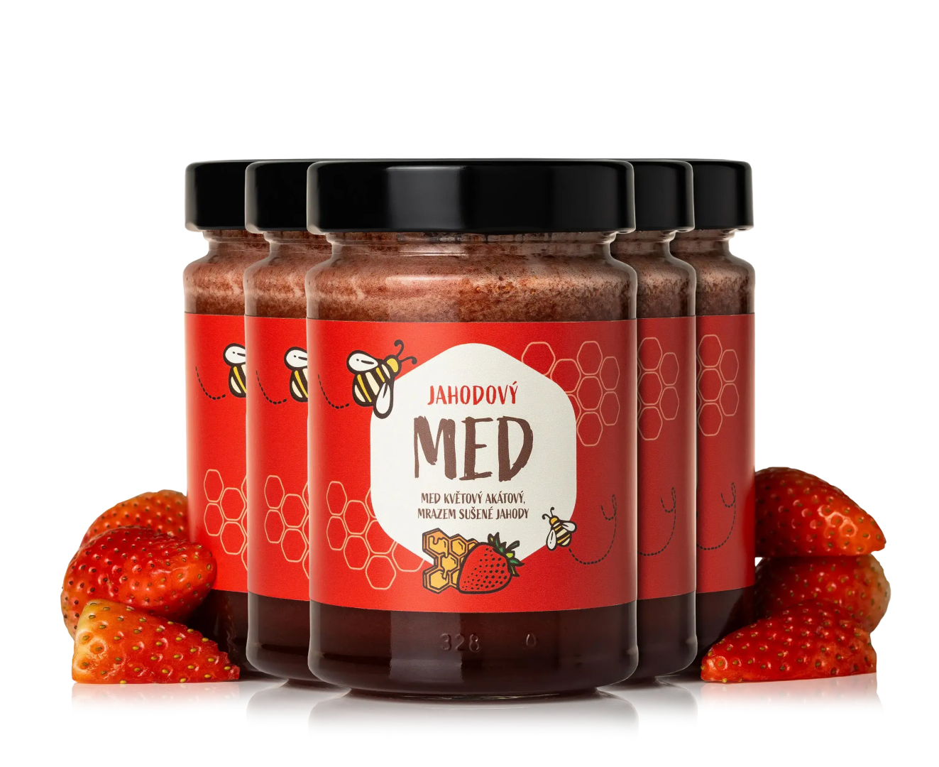 NaturalProtein Jahodový med 5 kusov