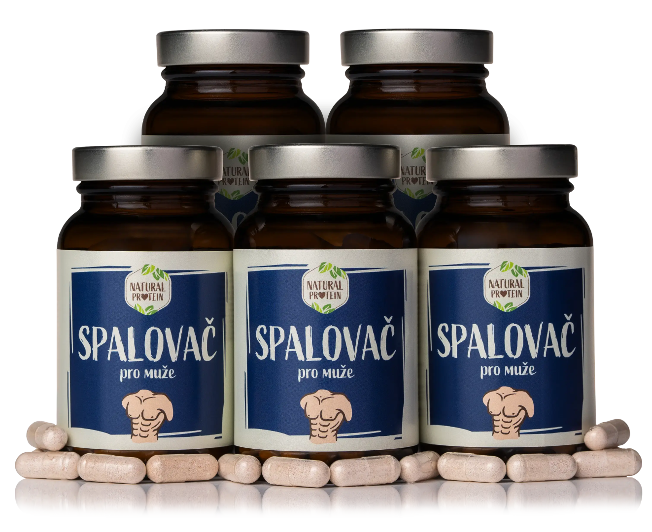 NaturalProtein Spaľovač pre mužov 5 kusov
