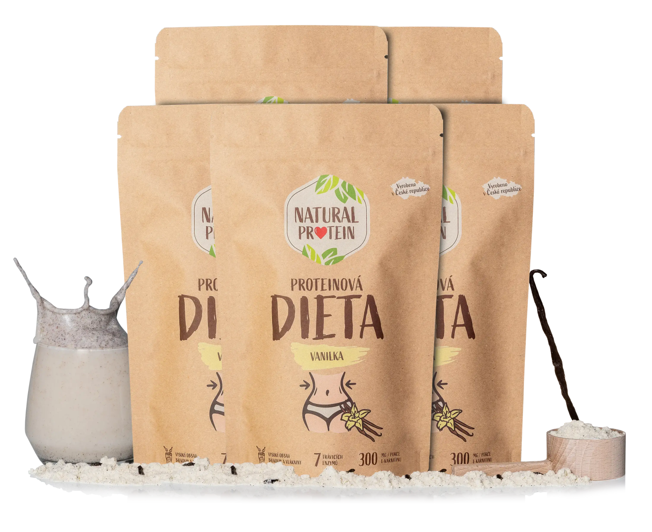 NaturalProtein Proteínová diéta - Vanilka 5 kusov