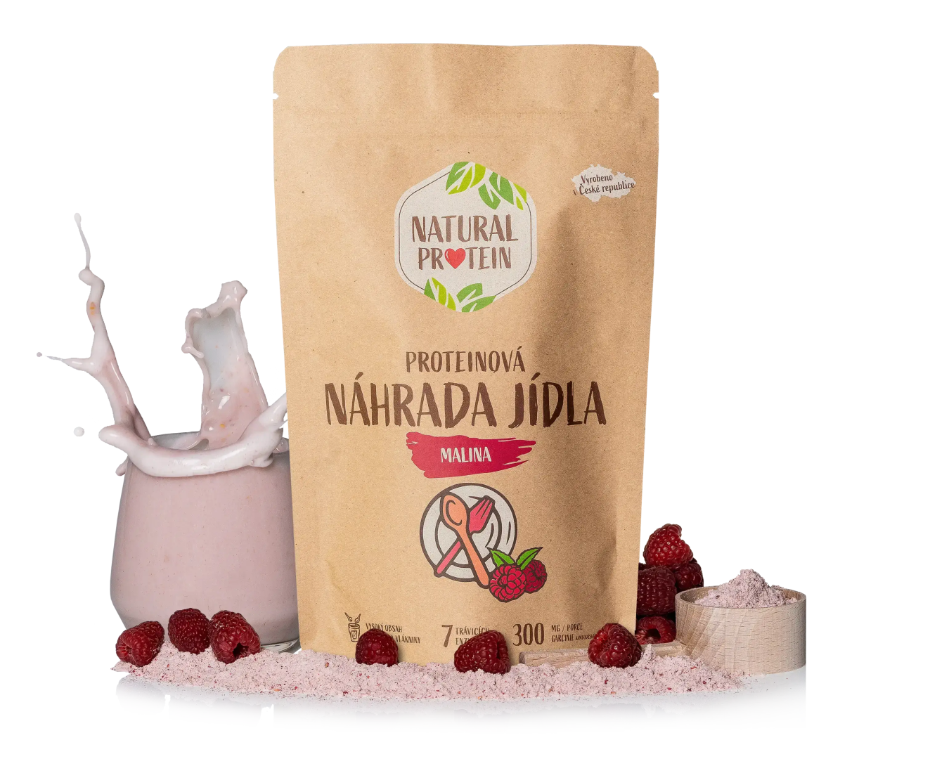 NaturalProtein Náhrada jídla - Malina Letní akce