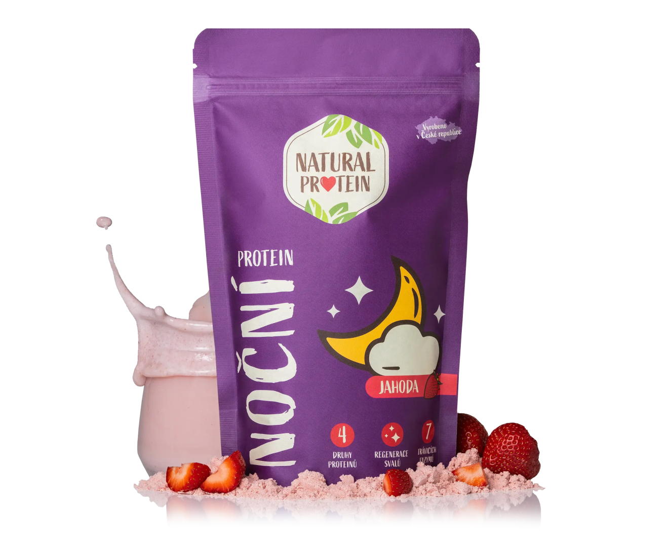 NaturalProtein Nočný protein Jahoda