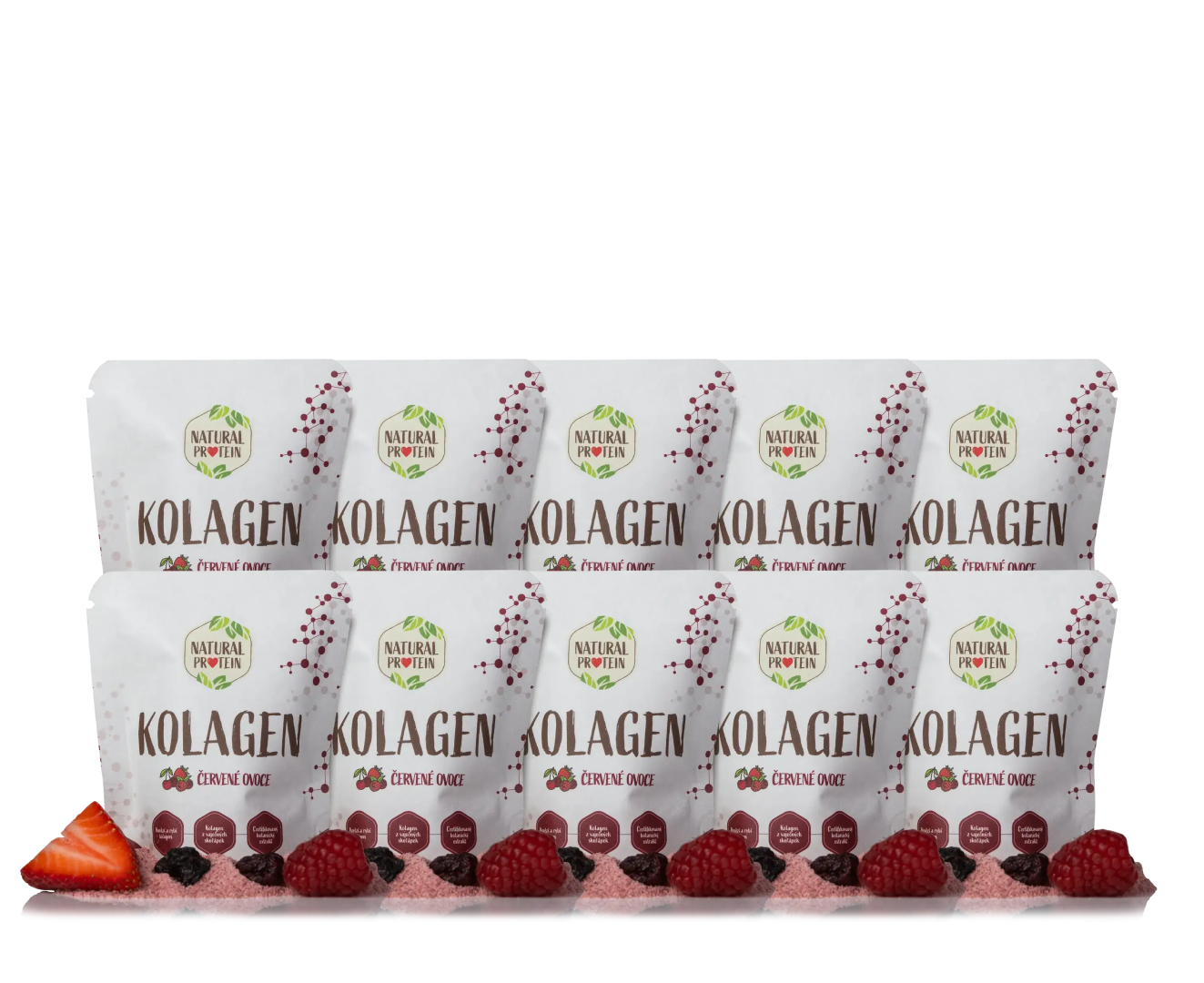 NaturalProtein Kolagén - Červené Ovocie (10 g) 10 kusov