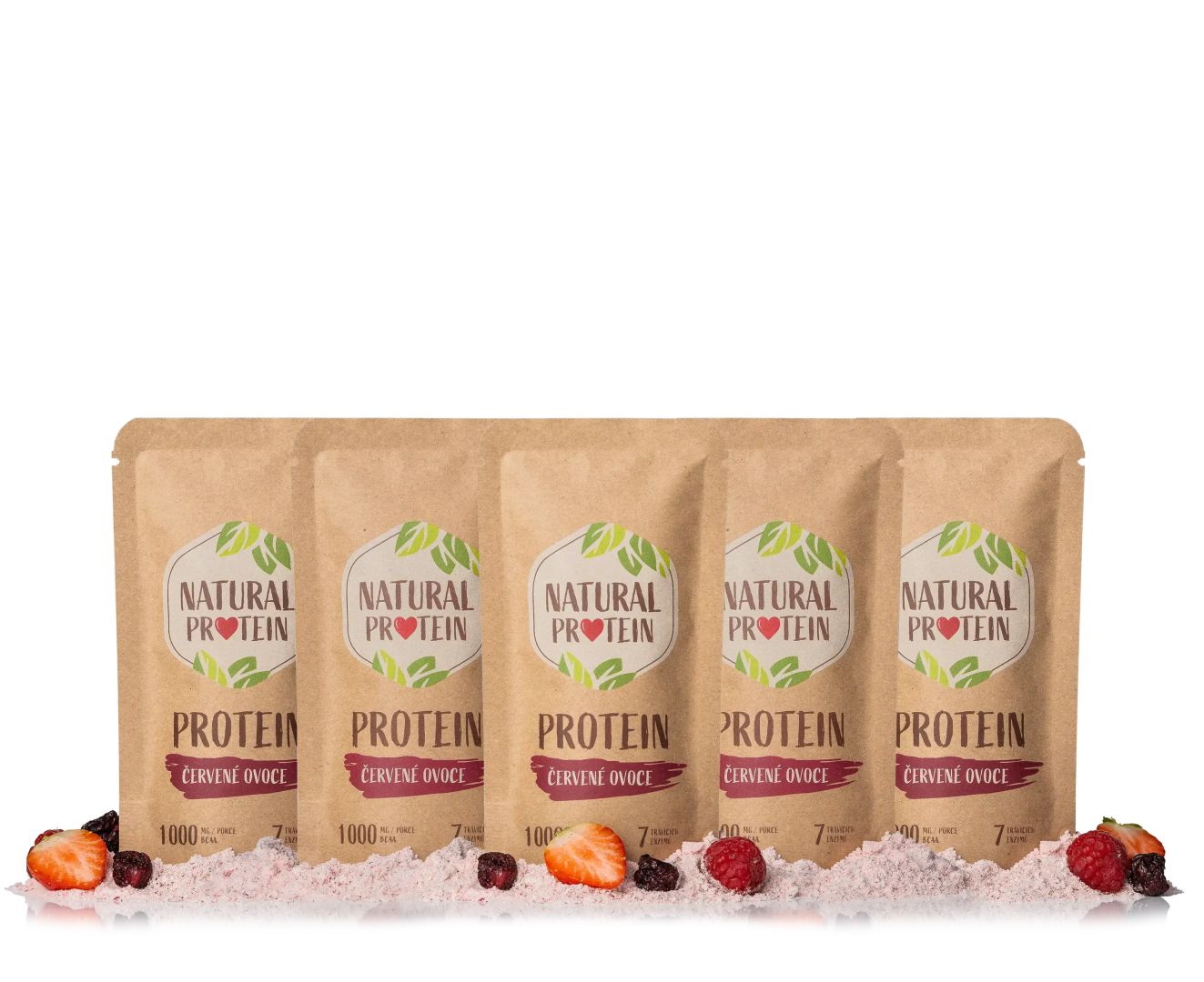 NaturalProtein Proteín s červeným ovocím (35 g) 5 kusov