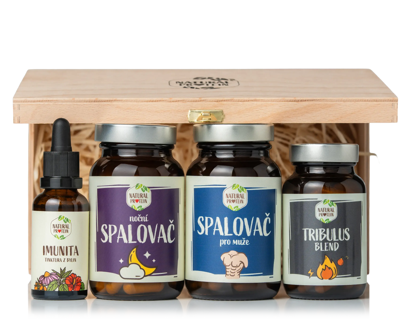NaturalProtein Dřevěný box - Pánem svého těla