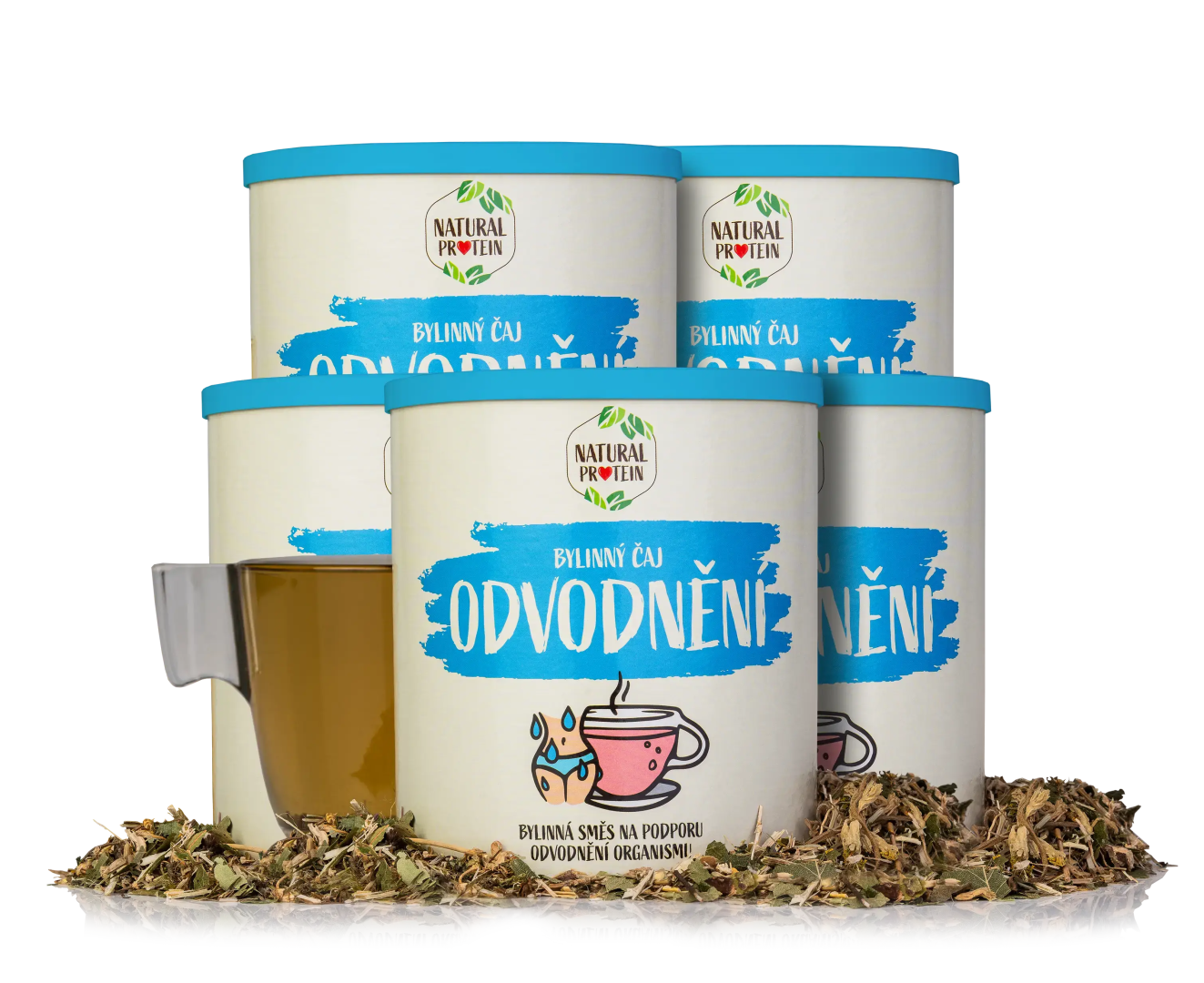 NaturalProtein Bylinný sypaný čaj - odvodnenie 5 kusov