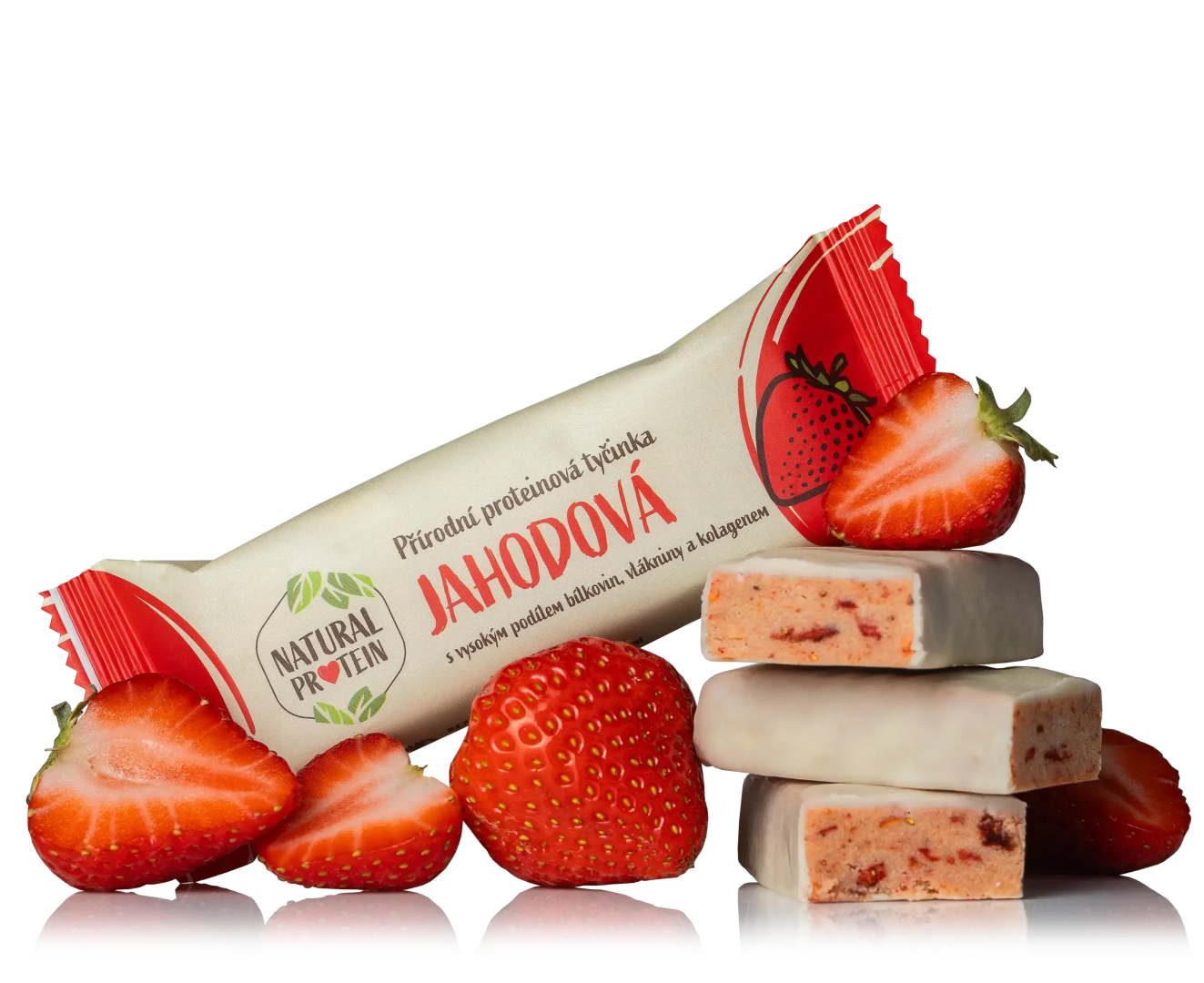 NaturalProtein Proteinová tyčinka s kolagenem - Jahodová Letní akce