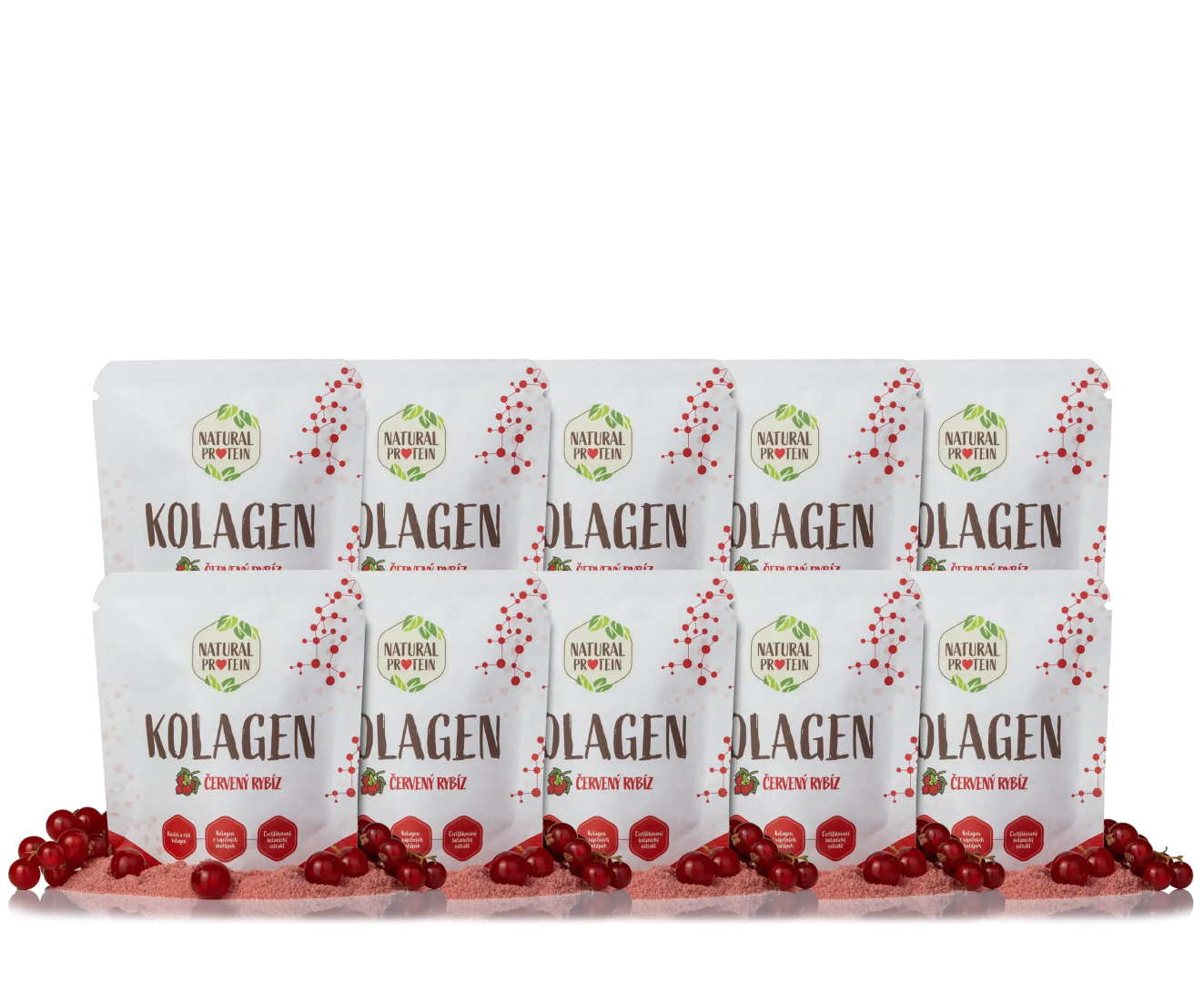 NaturalProtein Kolagén - Červené ríbezle (10 g) 10 kusov