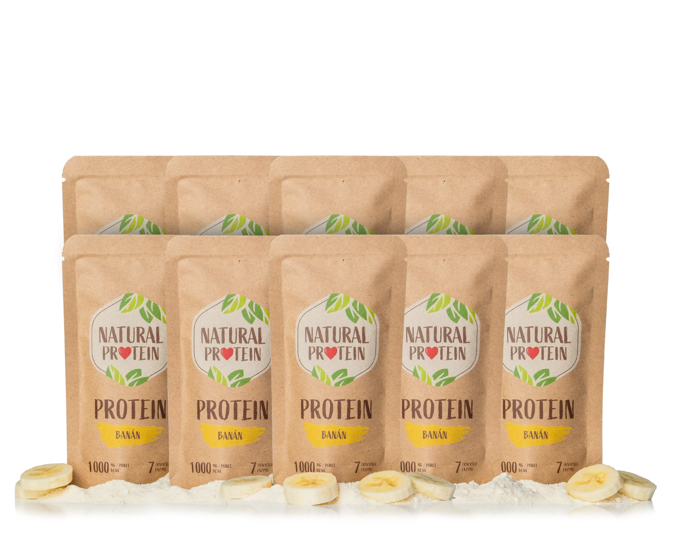 NaturalProtein Banánový proteín (35 g) 10 kusov