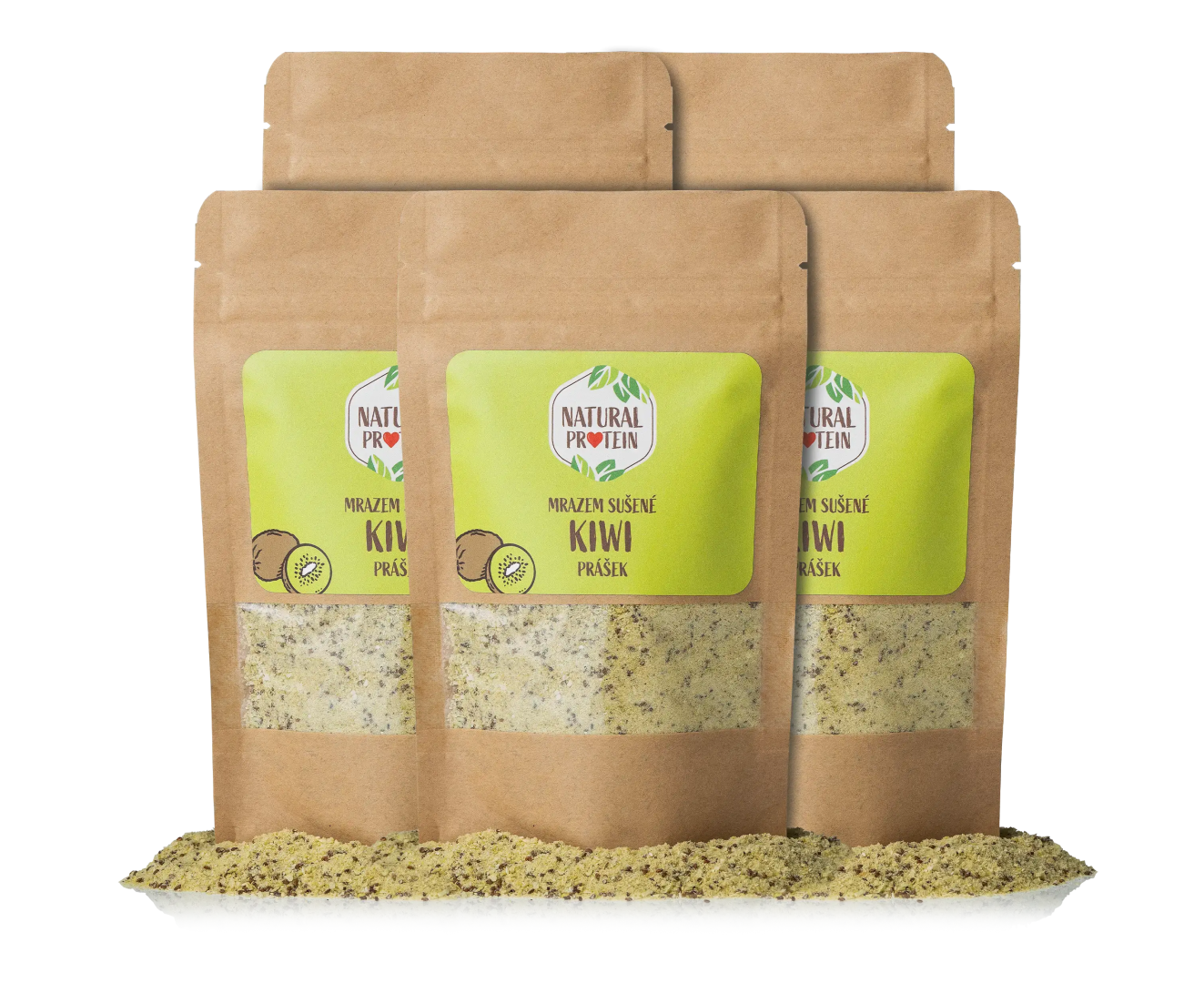 NaturalProtein Mrazom sušené kiwi - prášok 5 kusov