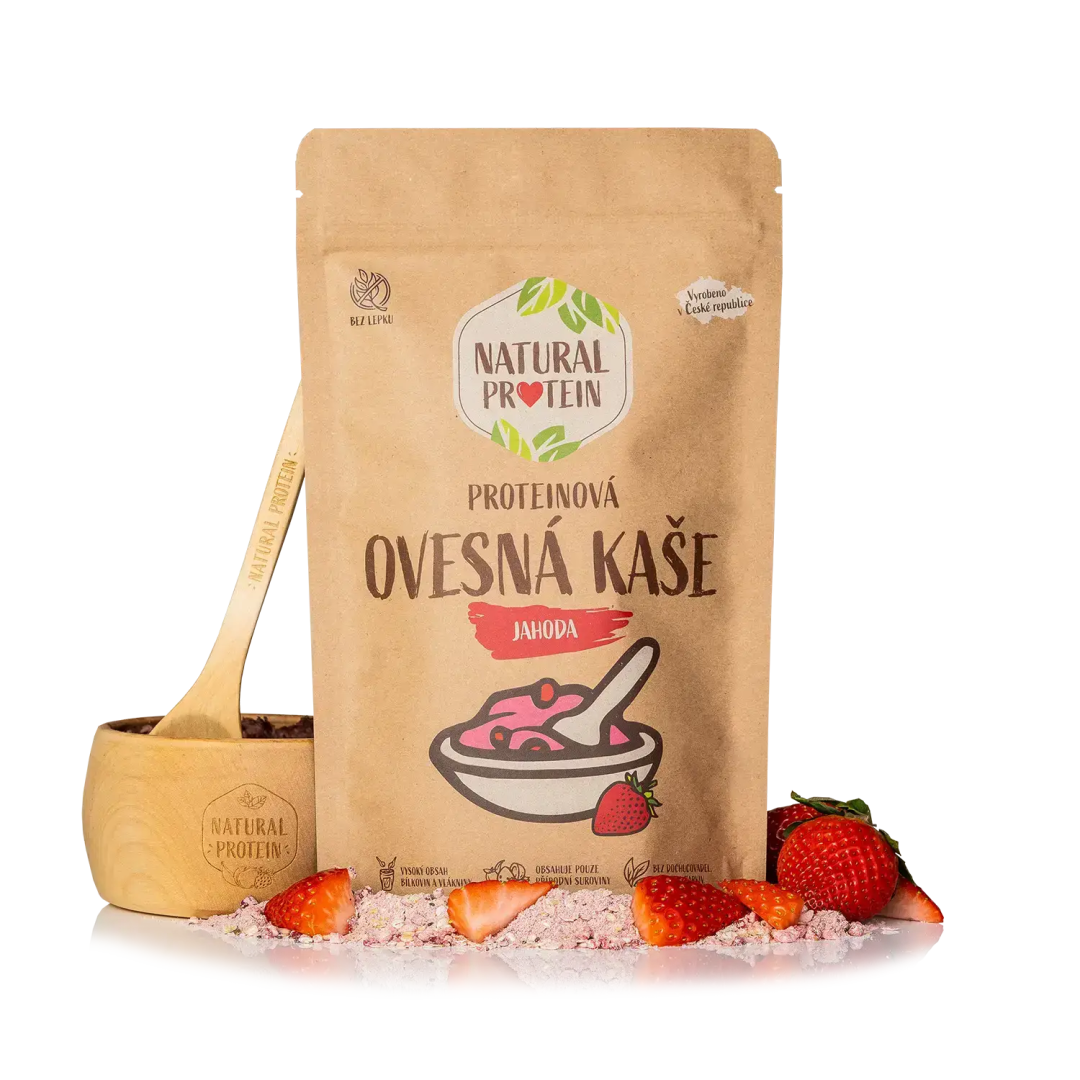 NaturalProtein Proteinová ovesná kaše - Jahoda Letní akce