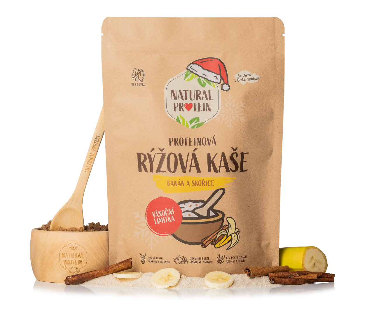 NaturalProtein Proteínová ryžová kaša - Banán a škorica